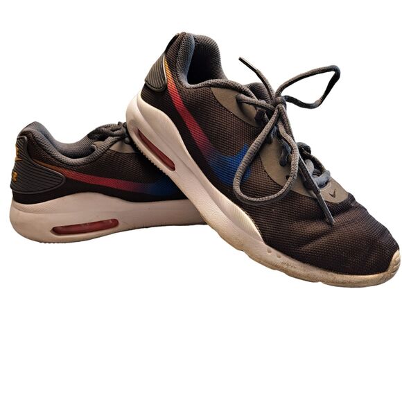 NIKE AIR MAX OKETO ATHLETIC SHOES WOMENS SIZE 6.5 DARK GRAY RAINBOW SWISH SCHOOL - Picture 2 of 11